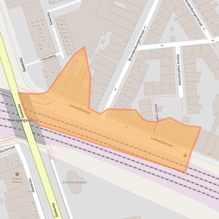 Kaart van postcodegebied 9724BC.