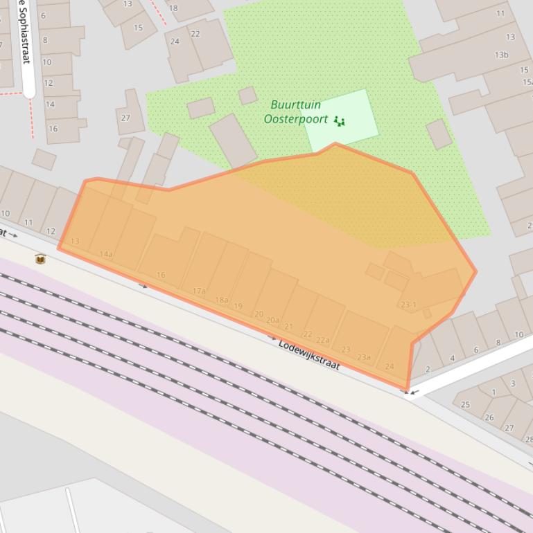 Kaart van postcodegebied 9724BD.