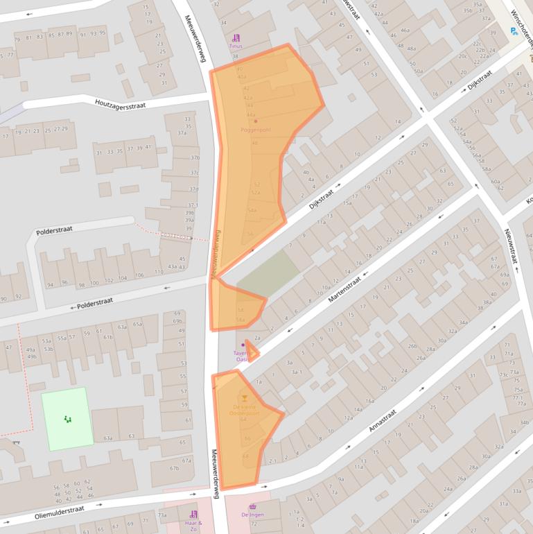 Kaart van postcodegebied 9724EV.