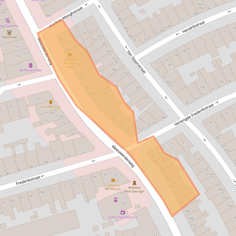 Kaart van postcodegebied 9724EX.