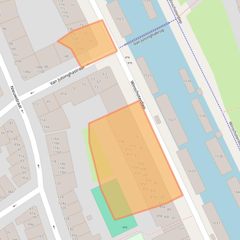 Kaart van postcodegebied 9724GL.