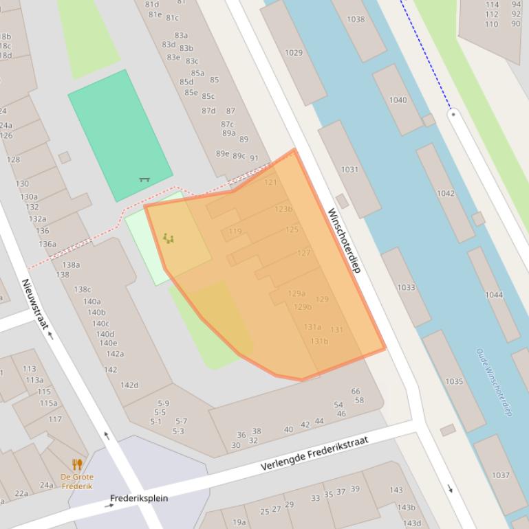 Kaart van postcodegebied 9724GN.