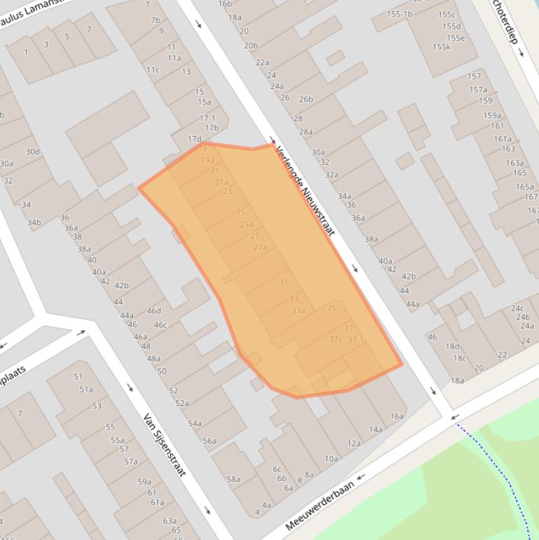 Kaart van postcodegebied 9724HB.