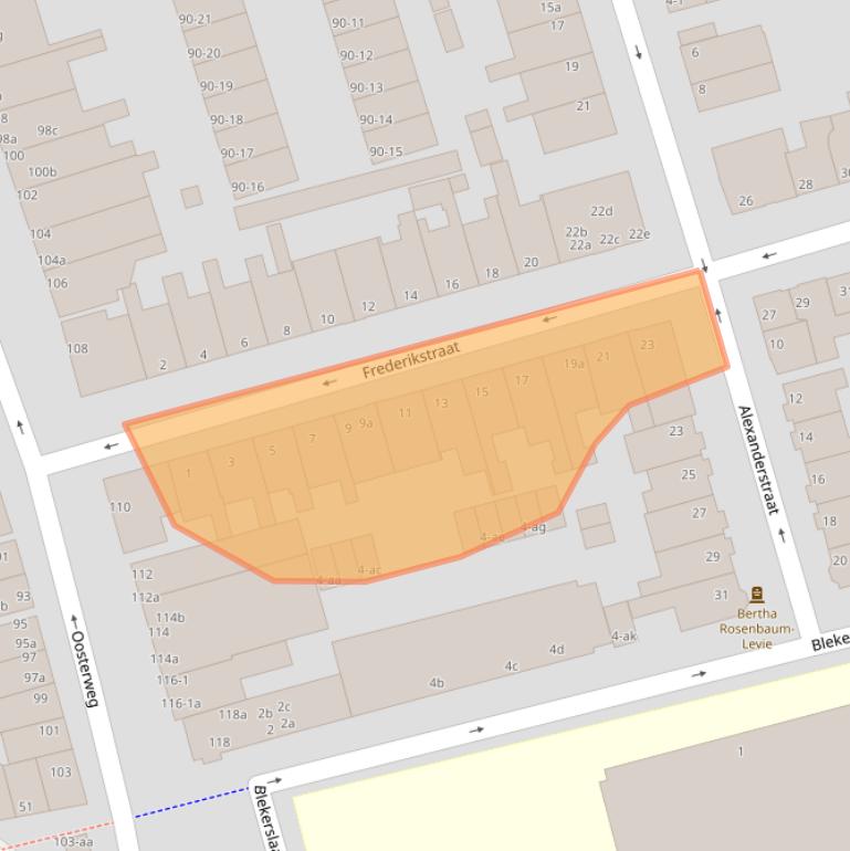 Kaart van postcodegebied 9724KA.