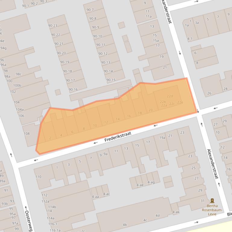 Kaart van postcodegebied 9724KC.