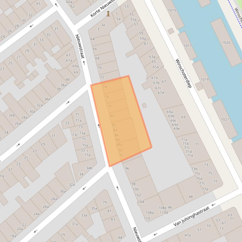 Kaart van postcodegebied 9724KP.