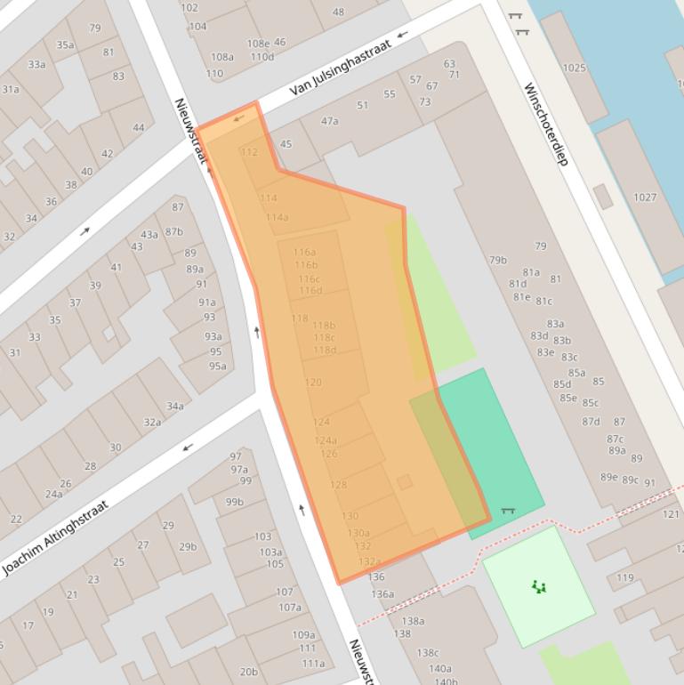 Kaart van postcodegebied 9724KS.