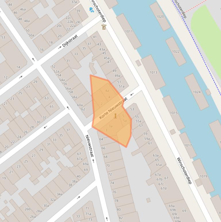 Kaart van postcodegebied 9724LC.