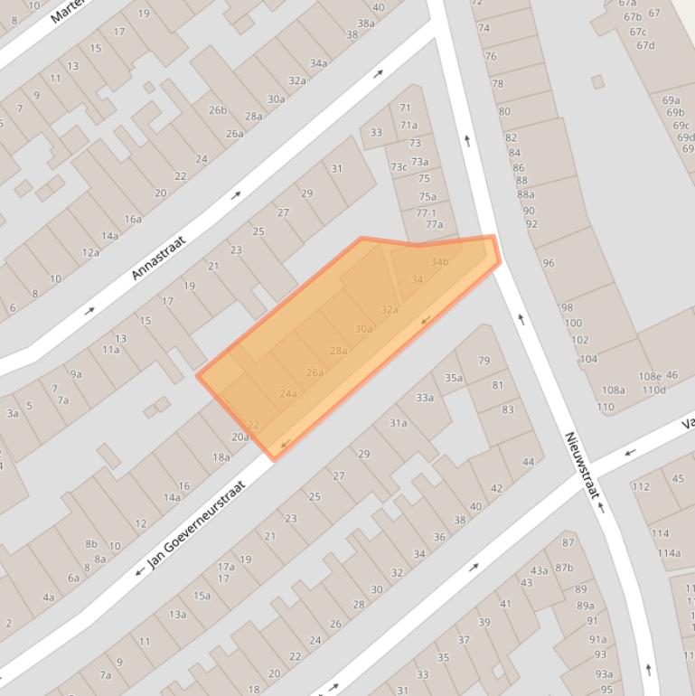 Kaart van postcodegebied 9724LM.