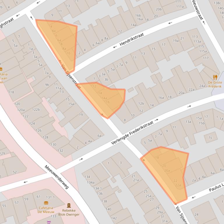 Kaart van postcodegebied 9724NN.
