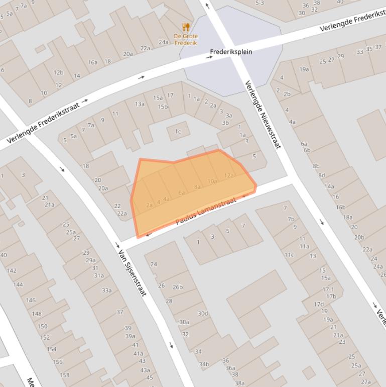 Kaart van postcodegebied 9724NT.