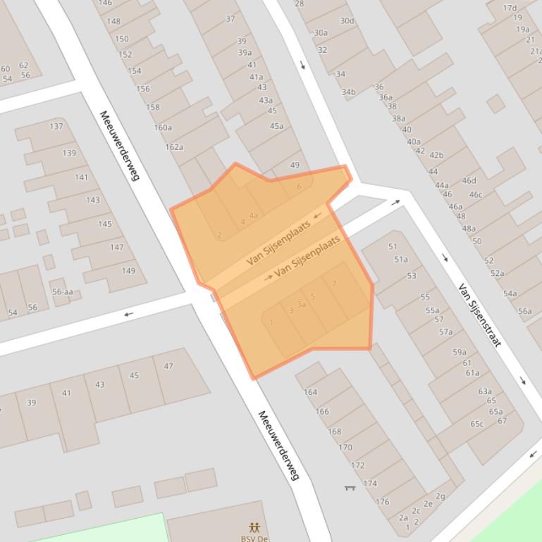 Kaart van postcodegebied 9724NV.