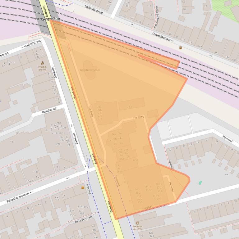 Kaart van postcodegebied 9725AD.