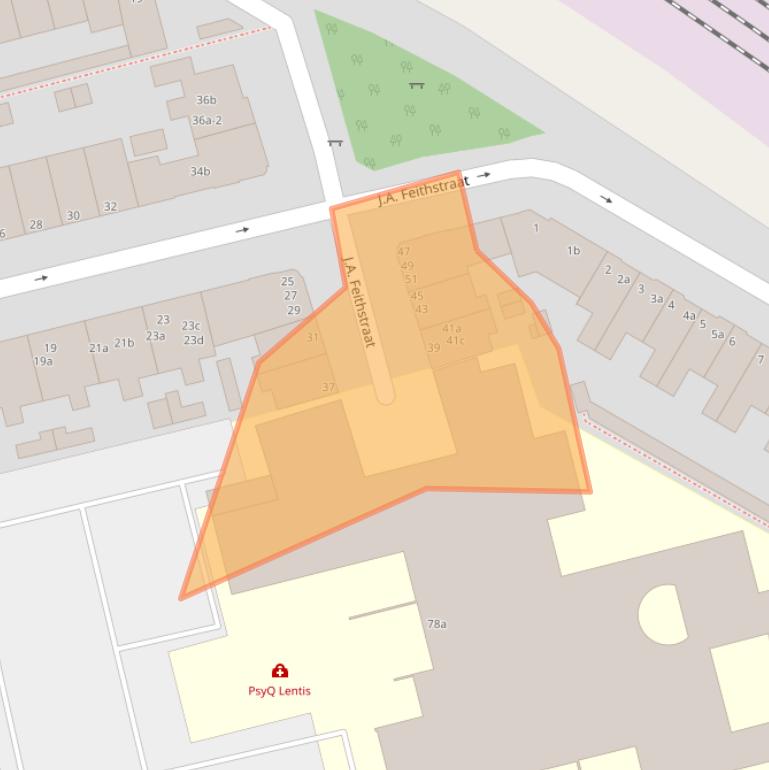 Kaart van postcodegebied 9725AN.