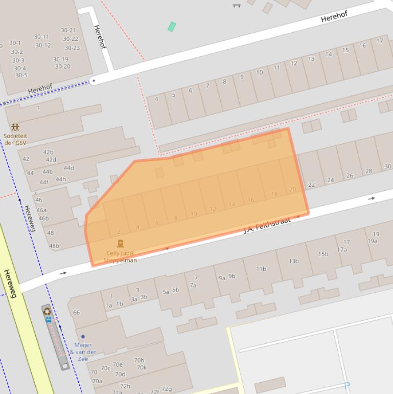 Kaart van postcodegebied 9725AP.