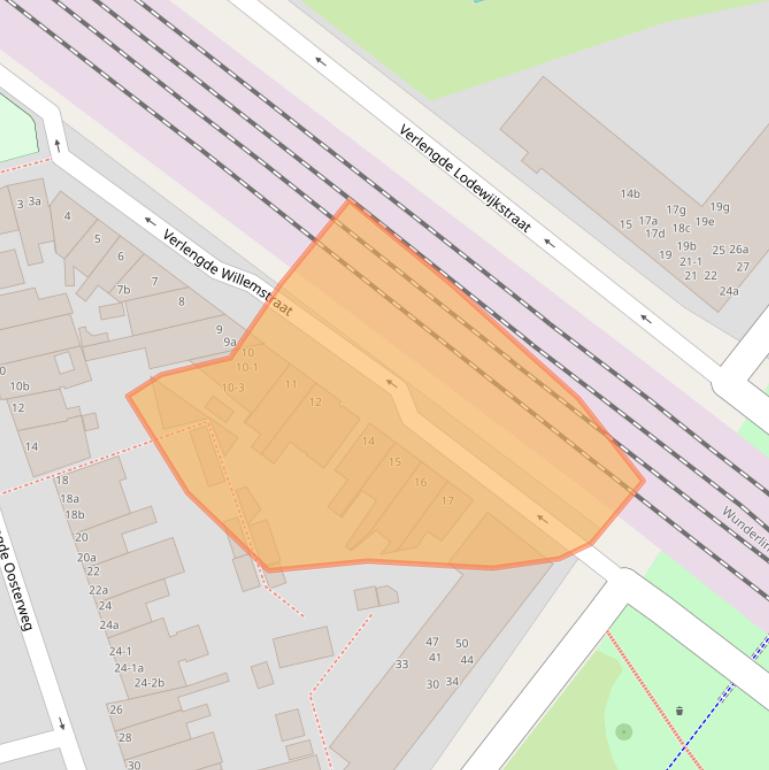 Kaart van postcodegebied 9725AX.
