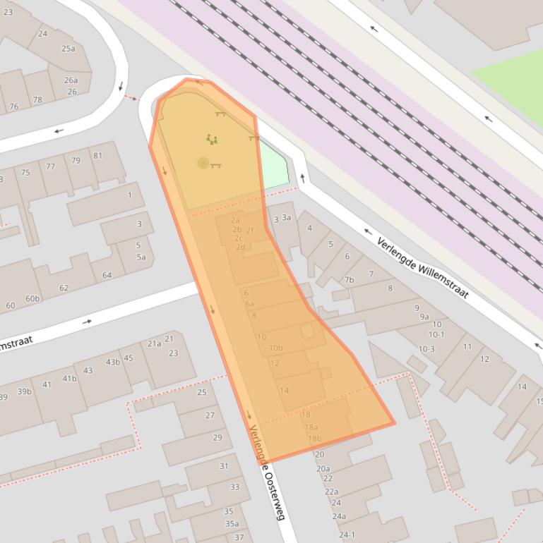 Kaart van postcodegebied 9725BC.