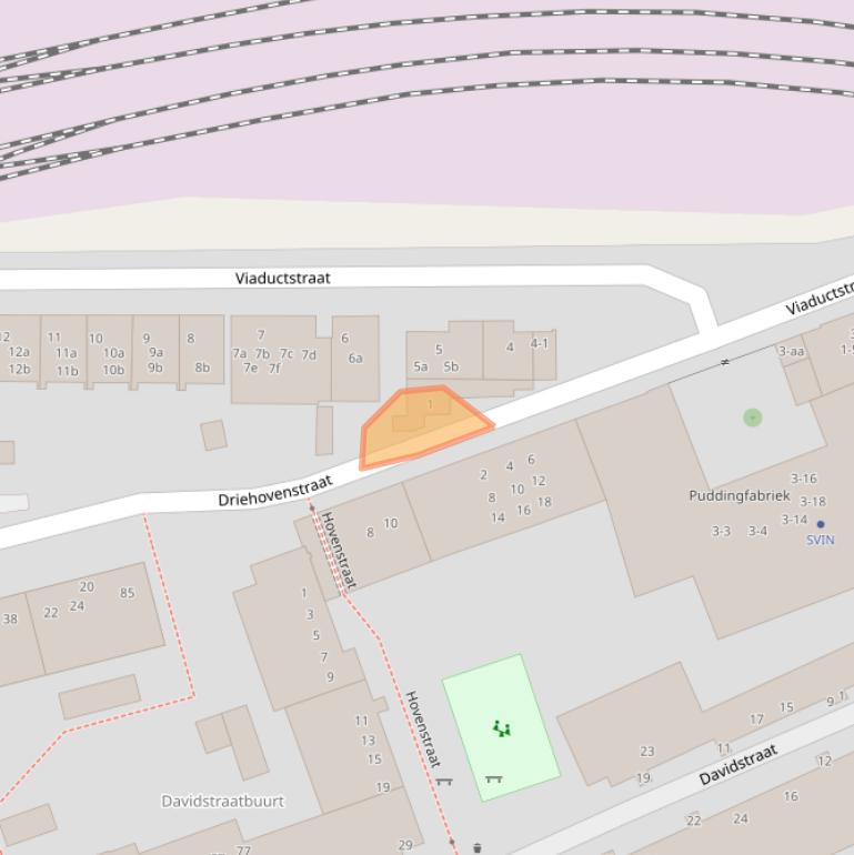 Kaart van postcodegebied 9725BJ.