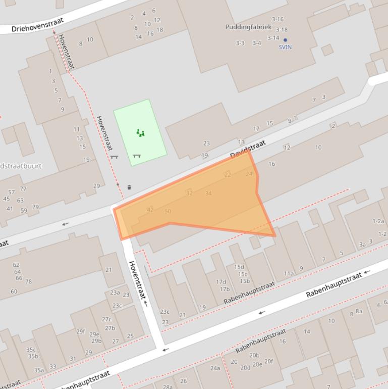 Kaart van postcodegebied 9725BS.