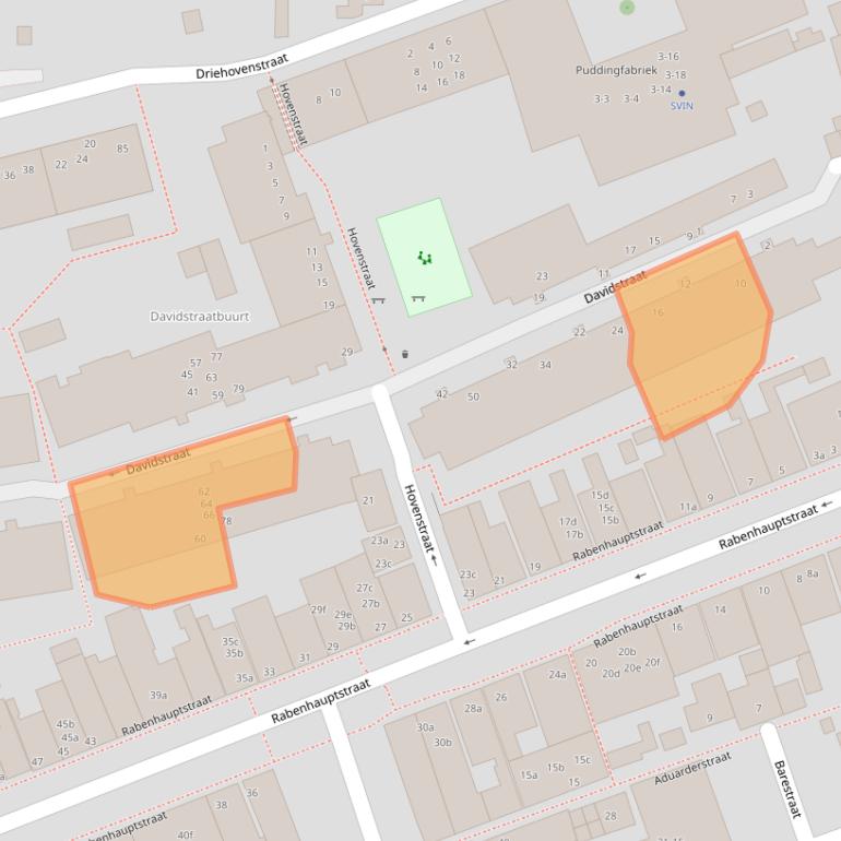 Kaart van postcodegebied 9725BT.