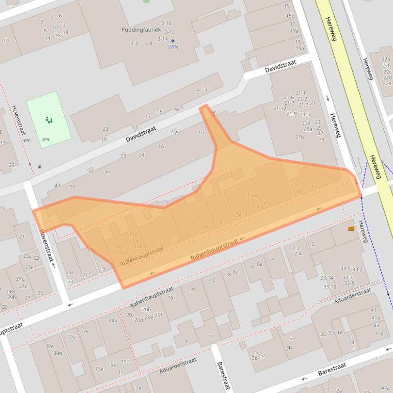 Kaart van postcodegebied 9725CA.