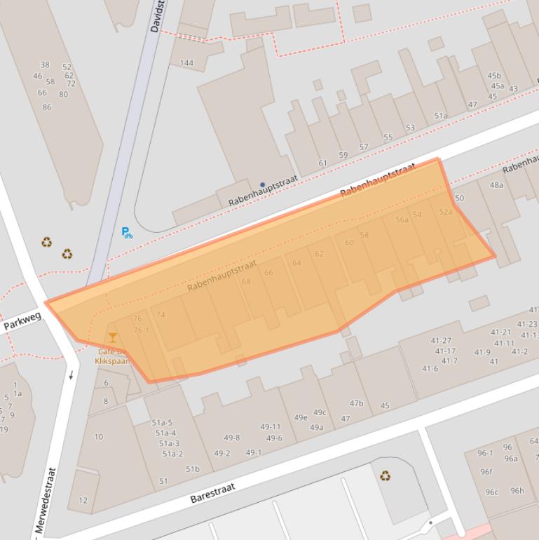 Kaart van postcodegebied 9725CG.