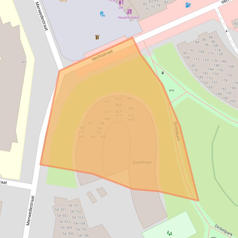 Kaart van postcodegebied 9725CN.