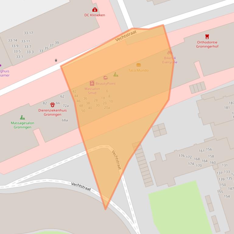 Kaart van postcodegebied 9725CV.