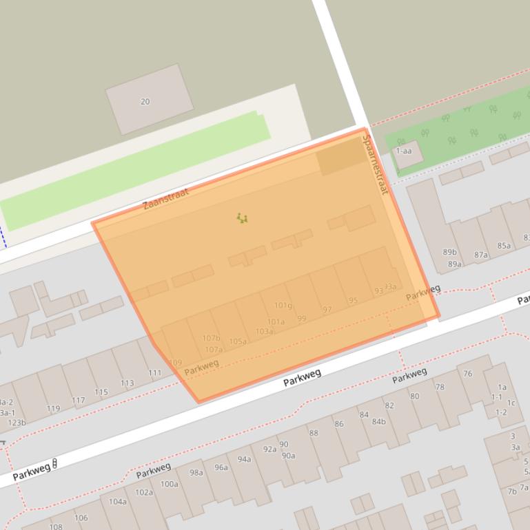 Kaart van postcodegebied 9725EE.