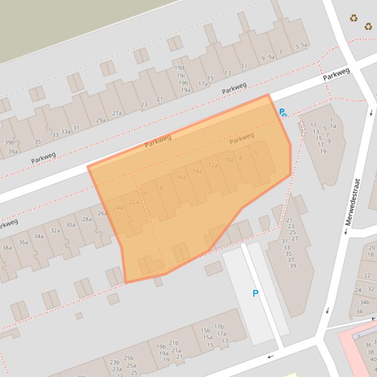 Kaart van postcodegebied 9725EH.