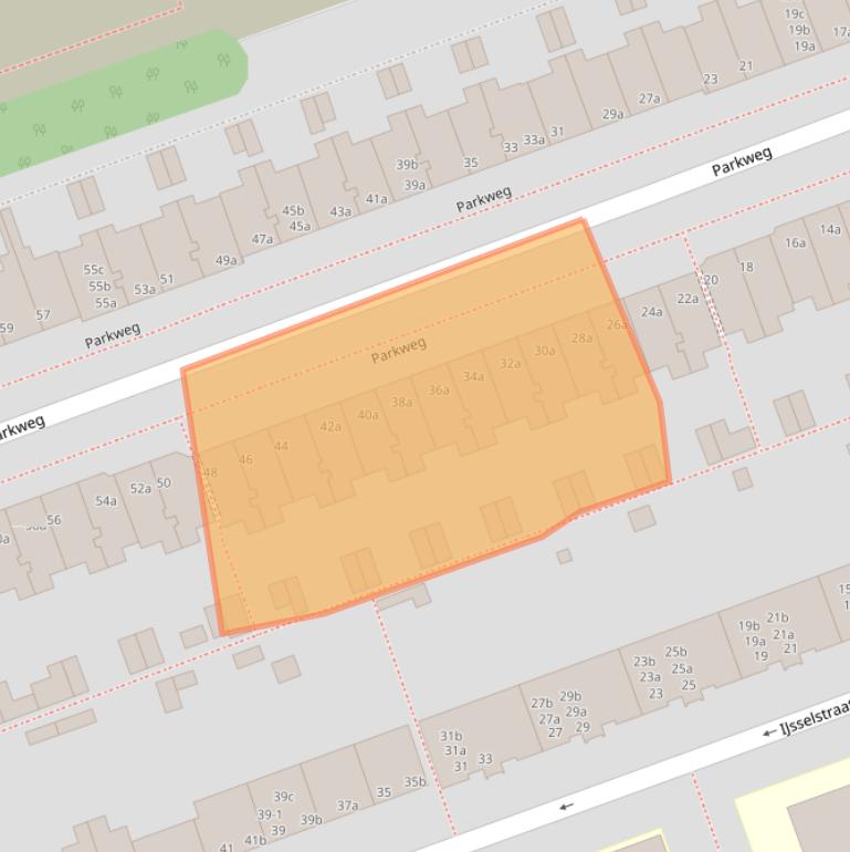 Kaart van postcodegebied 9725EJ.