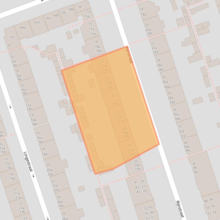 Kaart van postcodegebied 9725ER.