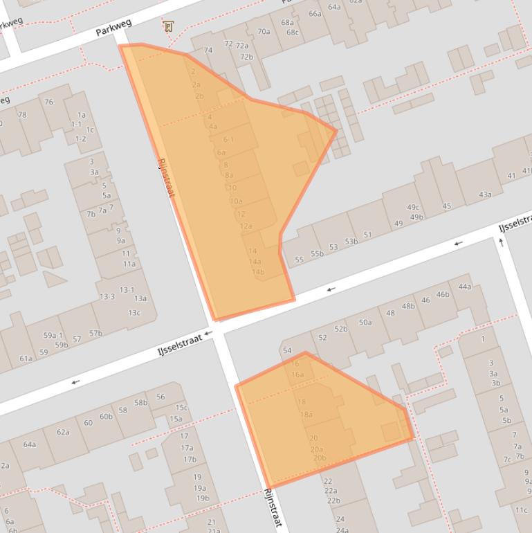 Kaart van postcodegebied 9725ET.