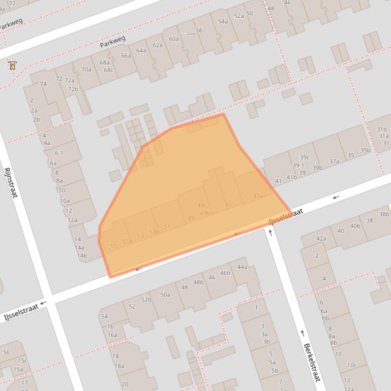 Kaart van postcodegebied 9725GC.