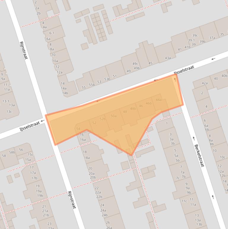 Kaart van postcodegebied 9725GH.