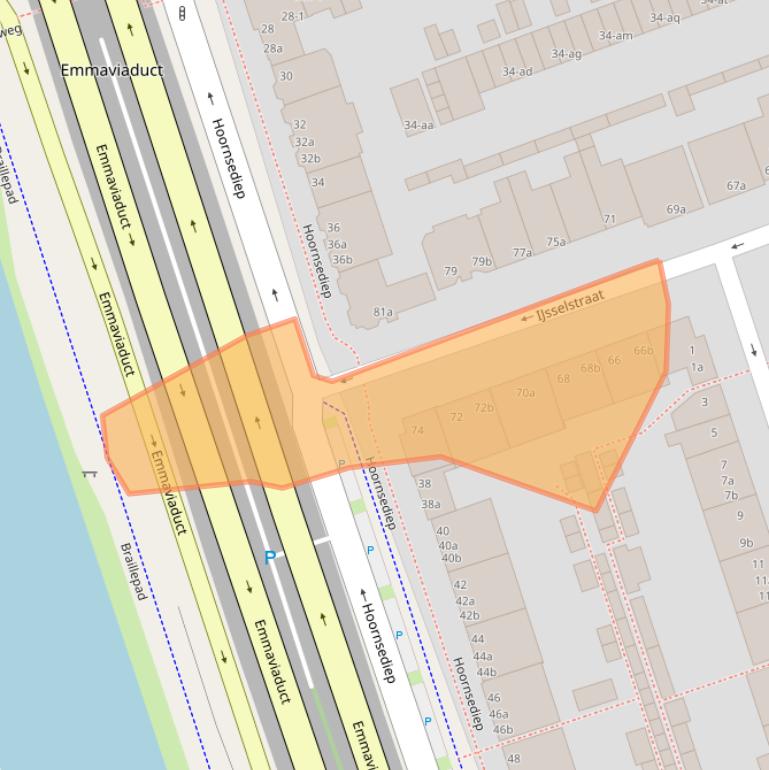 Kaart van postcodegebied 9725GK.