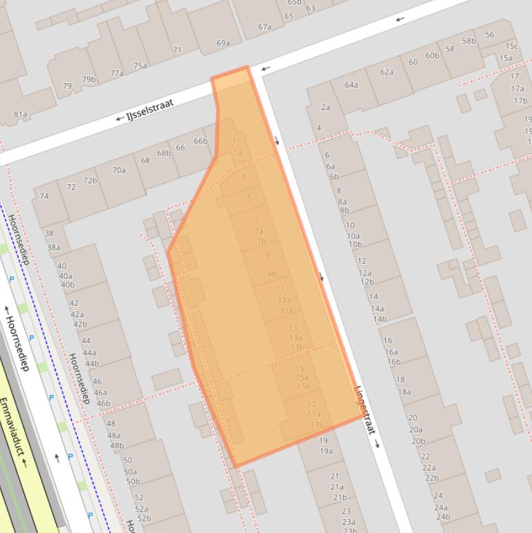 Kaart van postcodegebied 9725GL.