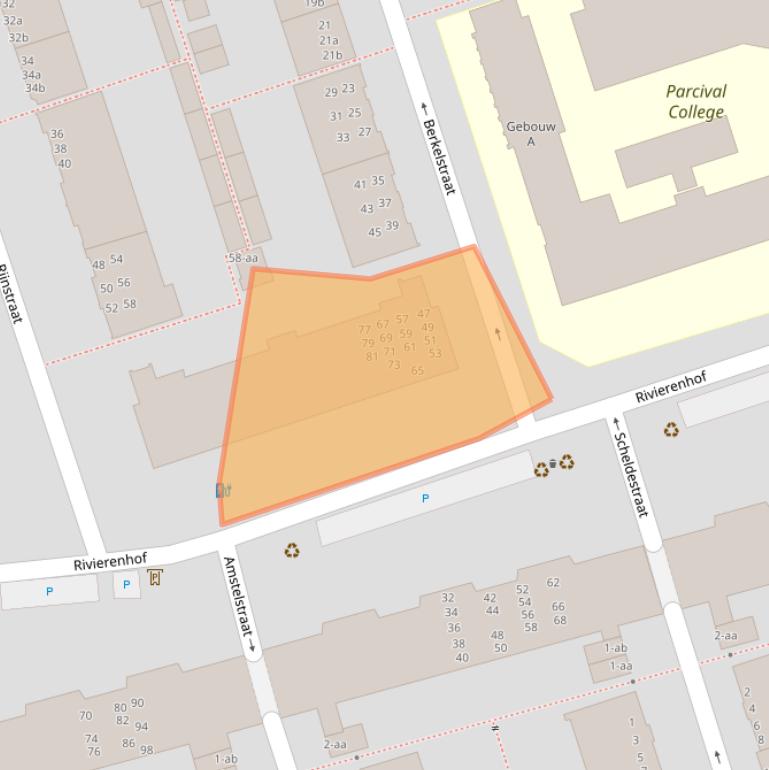 Kaart van postcodegebied 9725GW.