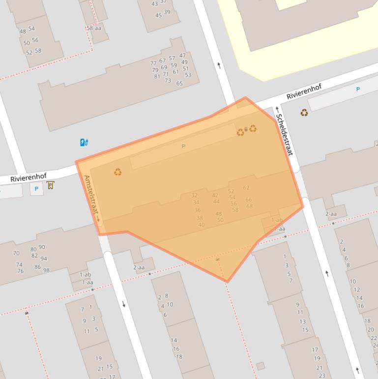 Kaart van postcodegebied 9725HB.