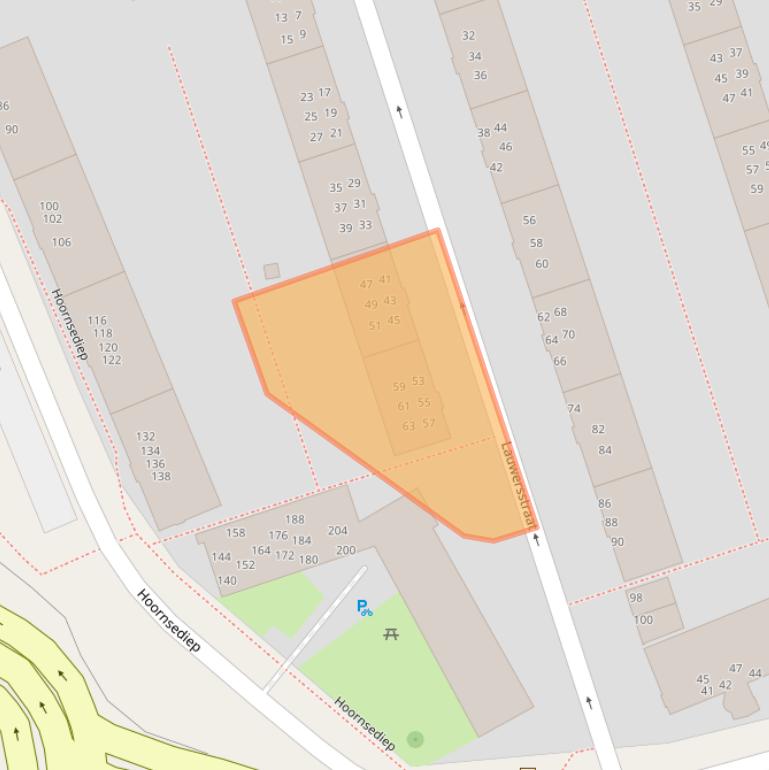 Kaart van postcodegebied 9725HE.