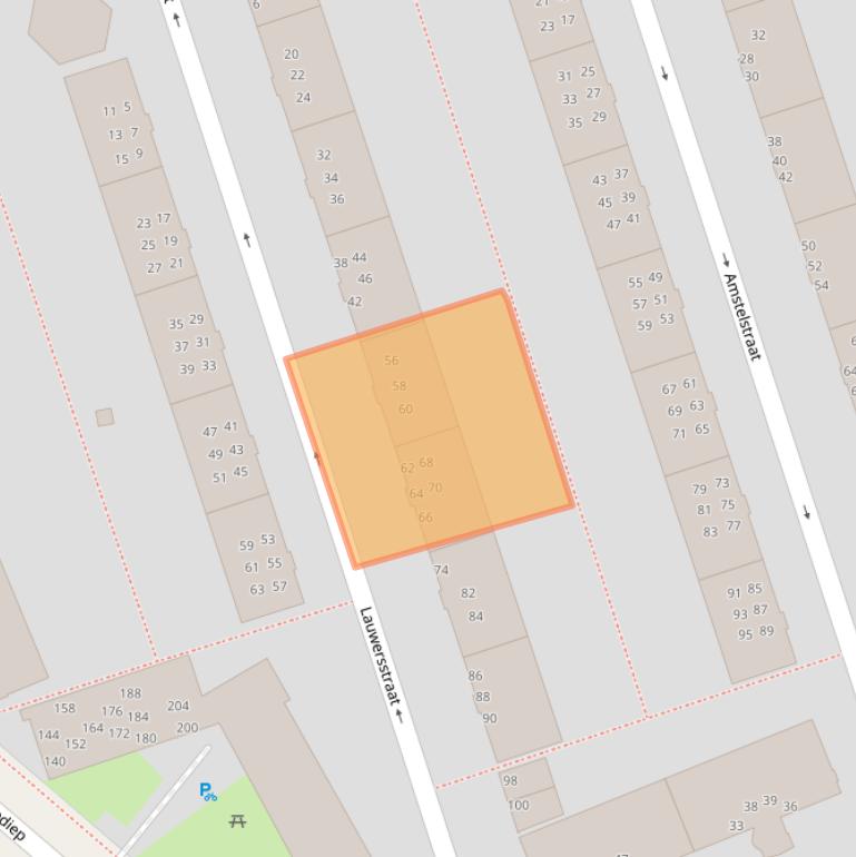 Kaart van postcodegebied 9725HH.