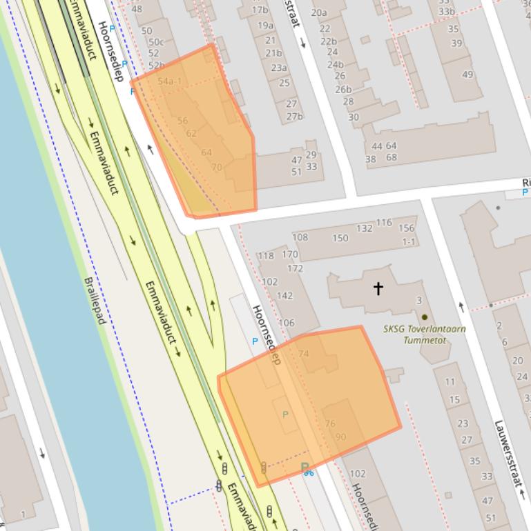 Kaart van postcodegebied 9725HM.