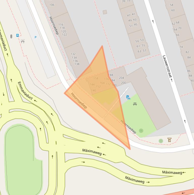 Kaart van postcodegebied 9725HP.