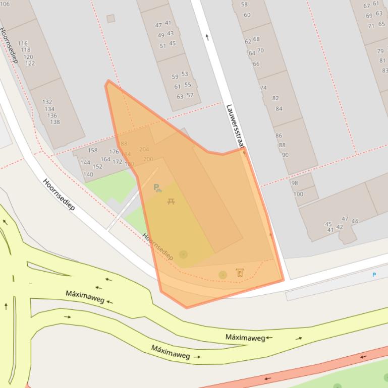 Kaart van postcodegebied 9725HR.