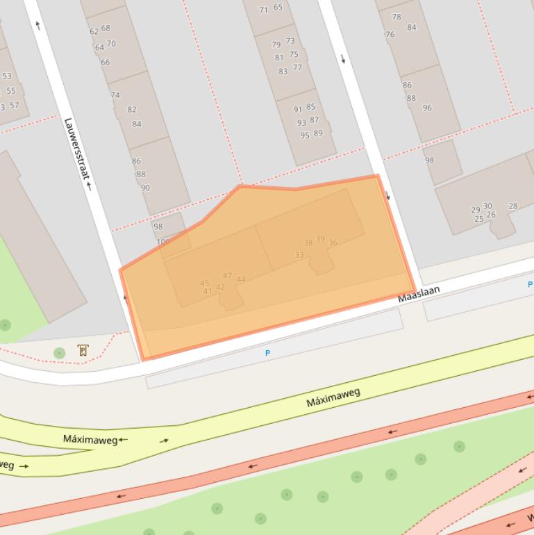 Kaart van postcodegebied 9725HV.