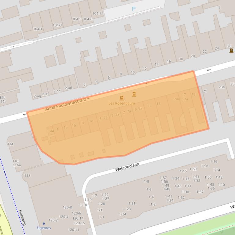 Kaart van postcodegebied 9725JP.