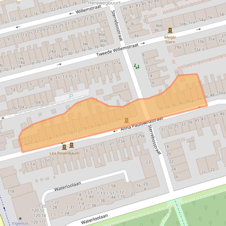 Kaart van postcodegebied 9725JT.