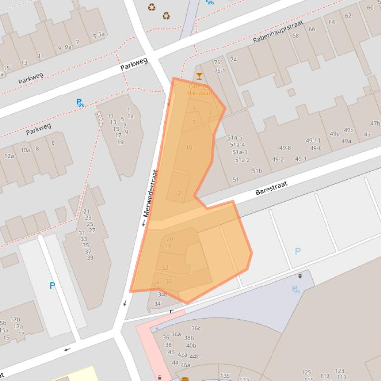 Kaart van postcodegebied 9725KD.