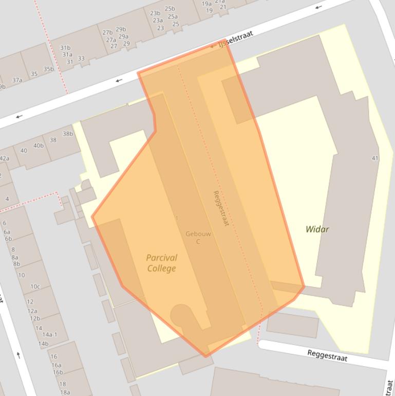 Kaart van postcodegebied 9725KH.