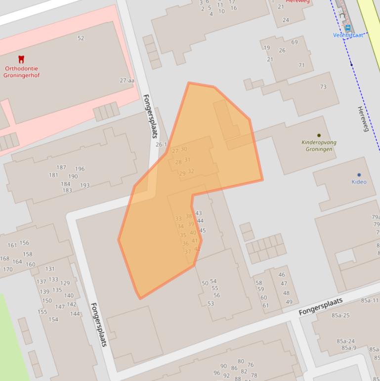 Kaart van postcodegebied 9725LB.